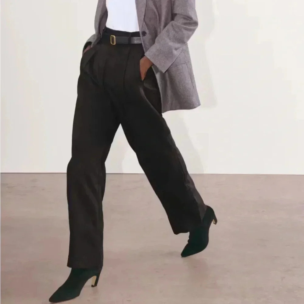 NWT Everlane Black Way High Drape Pant size 4 - Picture 6 of 9